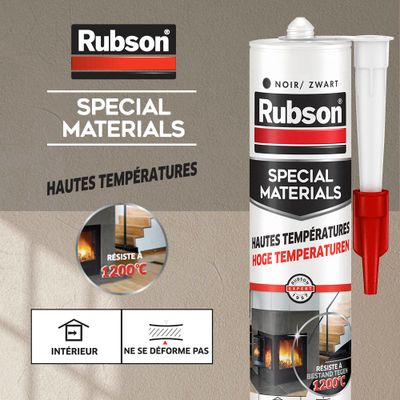 Mastic Spécial Matériaux Haute Température Noir 280 ml RUBSON