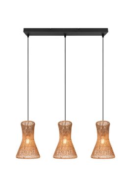 Suspension E27 Bijou fil de papier naturel 3x10W - CASALUM