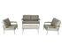 Salon de jardin MANON aluminium crème 4 places avec coussins, Livraison à domicile incluse - PROLOISIRS