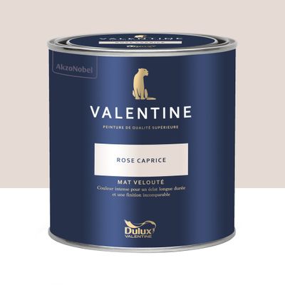Peinture Valentine Mat Velouté Rose Caprice 0,5 L - DULUX VALENTINE