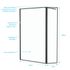 Paroi de douche à l'italienne avec déflecteur 120+40x200 cm profilé noir verre transparent 5 mm Dark Edge - AURLANE