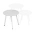 Table basse de jardin MASSAI acier blanc ø 45 cm - PROLOISIRS