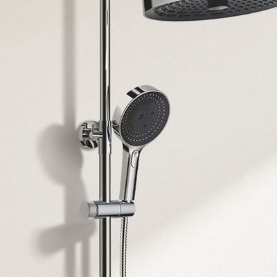 Colonne de douche thermostatique chrome Concave - EDOUARD ROUSSEAU