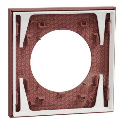 Plaque de finition 1 poste Odace 2025 rose grenat - SCHNEIDER ELECTRIC