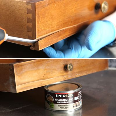 Mastic reconstituant chêne clair 190 gr SINTOBOIS
