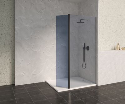 Déflecteur pivotant 40x200 cm profilé noir verre fumé 8 mm Signature - OCEA