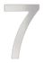 Chiffre 7 adhésif hauteur 76 mm inox THIRARD
