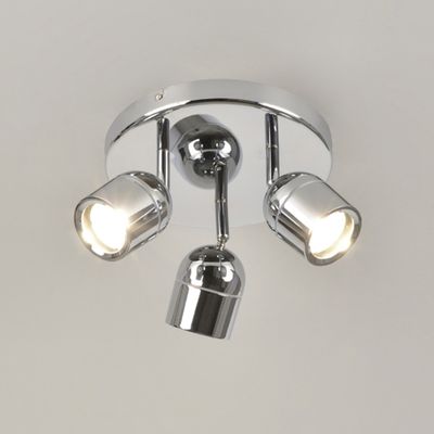 Plafonnier salle de bain Lyam IP44 chromé GU10 3 x 400 Lumens COREP