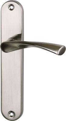 Poignées de porte sur plaques sans trou Urbaine aluminium métal nickel mat ALPERTEC