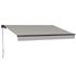 Store Banne 2 x 3 m Structure Anthracite Toile Grise