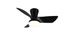 Ventilateur de plafond avec lumière LED + télécommande Noir Ø76cm - Randers REALITY