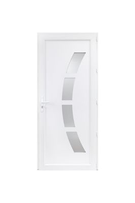 Porte d'entrée Vienne pvc blanc poussant gauche 215 X 90 cm CLOSY