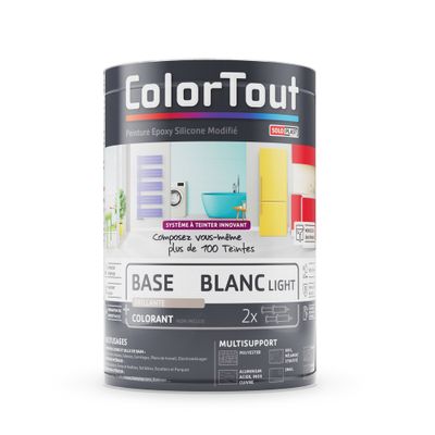 Base peinture époxy blanc light brillant 460 mL - COLORTOUT