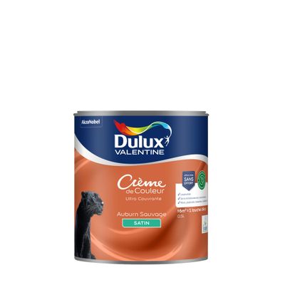 Peinture crème de couleur Auburn Sauvage satin 0,5L - DULUX VALENTINE