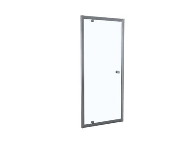 Porte de douche pivotante Tahiti transparente profilés alu chromé 100 x 200 cm