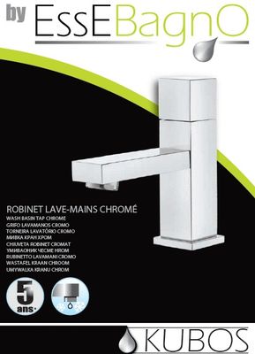 Mitigeur de lave-mains Kubos chromé ESSEBAGNO