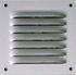 Grille d'aération en métal aluminium blanc 190 x 100 mm avec moustiquaire  AUTOGYRE