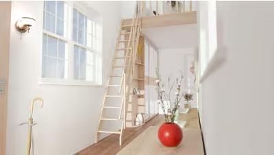 Escalier Cottage Premium+ et sa rampe sapin- SOGEM