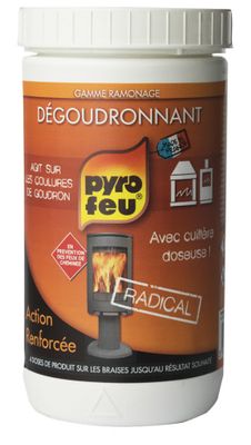Dégoudronnant en poudre pour foyers et inserts pot de 800 g - PYROFEU