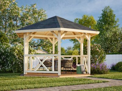 Kiosque de jardin en bois Betty - 9,9 m² intérieur - Livraison à domicile incluse - PALMAKO