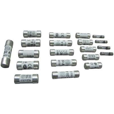 20 Fusibles en céramique 5x10A, 5x16A, 5x20A, 1x32A, 4x2,5A - TIBELEC