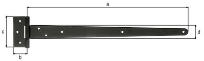 Penture anglaise 500 mm noir ALBERTS
