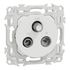 Prise antenne TV/ FM/ SAT murale Odace 2025 blanc - SCHNEIDER ELECTRIC