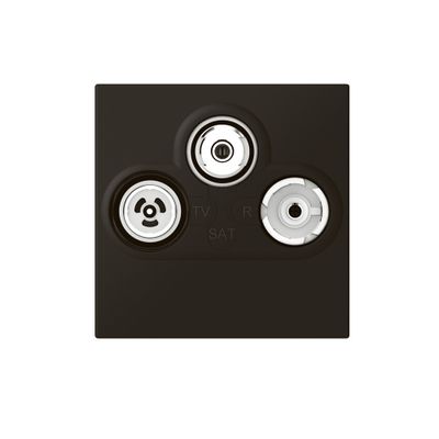 Prise TV, radio et satellite encastrable 2 modules Noir - Mosaic LEGRAND