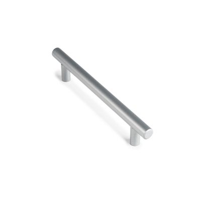 Poignée de meuble cylindrique inox aluminium entraxe 128 mm par 4 REI