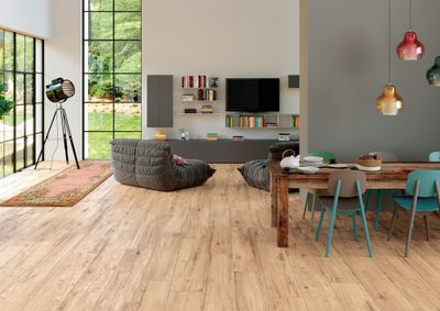 Carrelage sol intérieur effet bois noyer NWOOD ép 10 mm 20 x 120 cm rectifié paquet de 1,44 m² HERBERIA