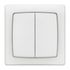 Double interrupteur va-et-vient en saillie blanc - ASL LEGRAND