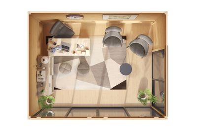 Abri de jardin en bois Domeo 4 12,80 m² LASITA MAJA Livraison à domicile incluse