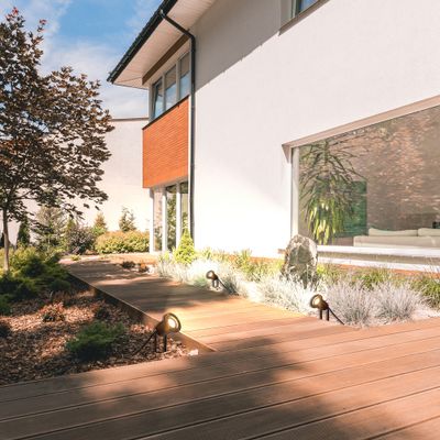 Spot à piquer extérieur GU10 Camp noir IP65 35W - COREP