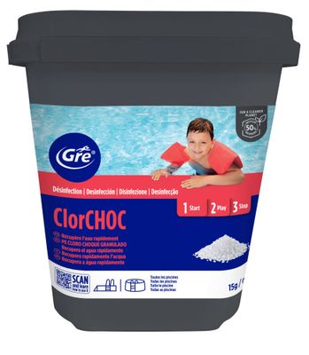 Chlore choc piscine - granulés seau de 5 kg GRE