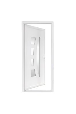 Porte d'entrée Berlin pvc blanc poussant gauche 215 X 90 cm CLOSY