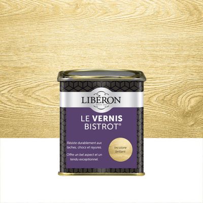 Vernis bistrot incolore brillant 250 mL - LIBERON 