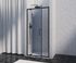Porte de douche pivotante 100x200 cm profilé noir verre fumé 8 mm Signature - OCEA