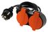 Rallonge électrique extérieur IP44 5m 2 prises 3G1,5 noir/ orange ZENITECH