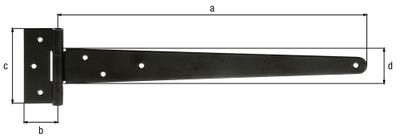 Penture anglaise 400 mm noir ALBERTS