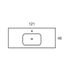 Plan vasque de salle de bains New Onix L120 x H19 x P46 cm céramique blanc