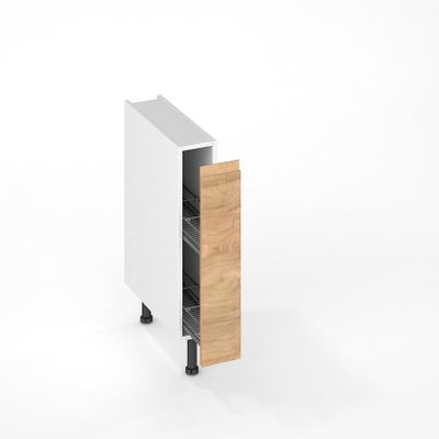Façade effet bois avec poignée intégrée pour meuble range épices Nocce01 70 x 15 cm OFITRES