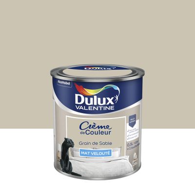 Peinture Crème de Couleur Grain de Sable mat 0,5 L - DULUX VALENTINE