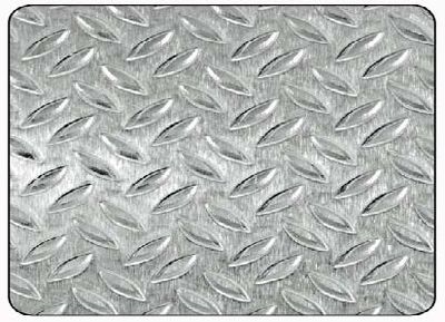 Tôle aluminium grain de riz 500 x 250 mm épaisseur 1,2 mm CQFD