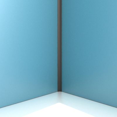 Profilé d'angle noir pour panneaux muraux 210 cm - AURLANE