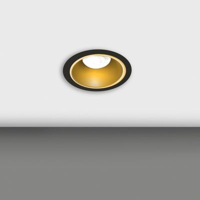 Spot LED encastrable GU10 anti-éblouissement sans ampoule Noir/doré - Naxos ARLUX