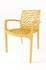 Fauteuil de jardin GRUVYER polypropylène jaune moutarde - GRANDSOLEIL