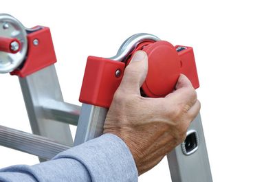 Echelle pliable multifonction télescopique 4 x 5 échelons 4,80 / 5,70 m ProfiStep Multi aluminium - HAILO