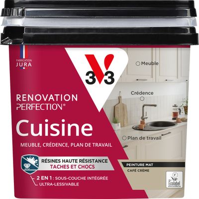 Peinture de rénovation pour cuisine café crème finition mate 0,75L - V33