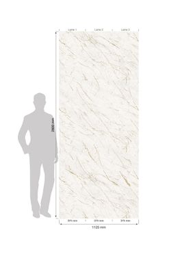 Lambris PVC Element 3D Marbre Calacatta - 8 x 375 x 2600 mm - GROSFILLEX