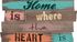 Paillasson ultra-absorbant et déco Boston Planches Home heart 40 x 70 cm ID HOME